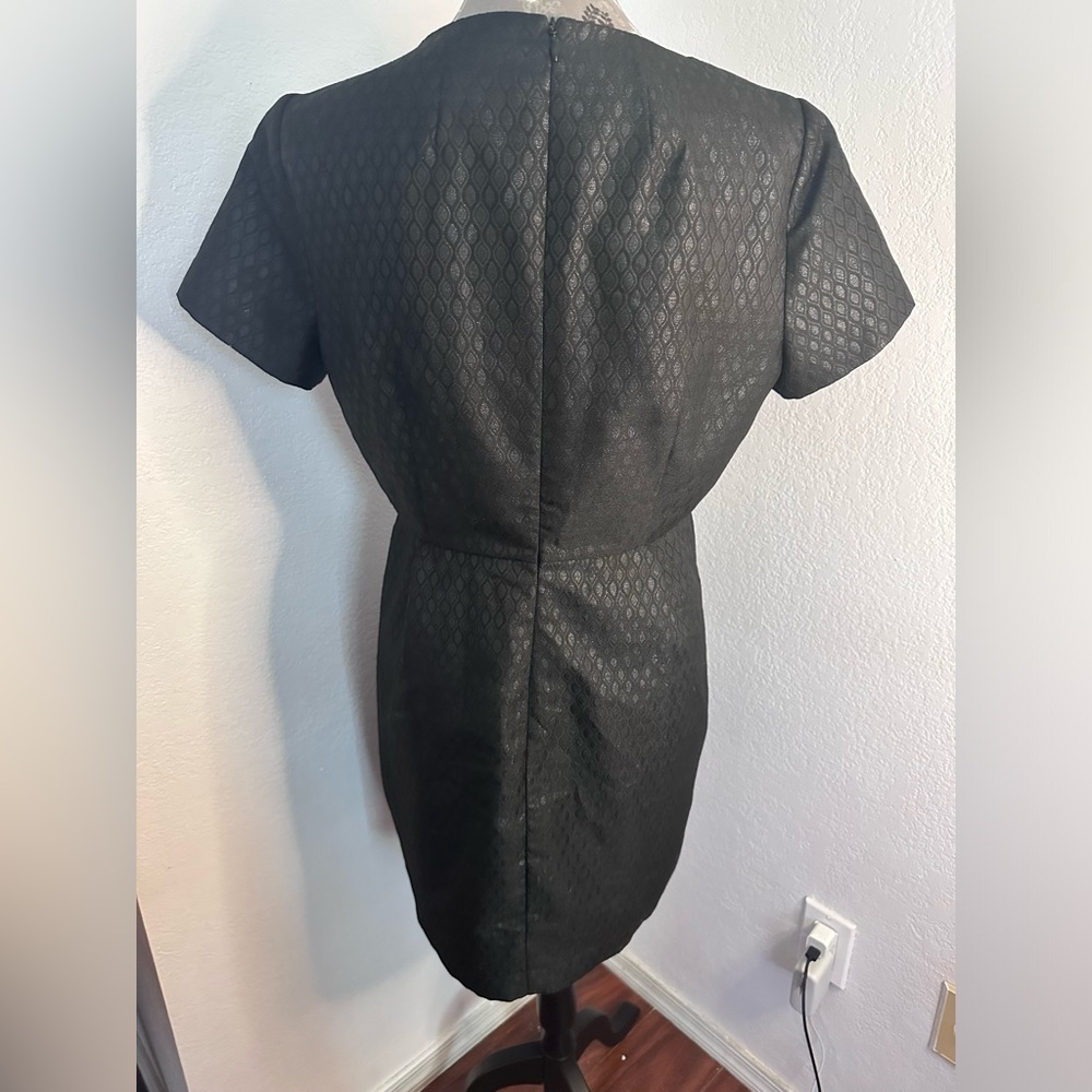 Madewell Jacquard Brocade tailored Mini dress in Black - Size 10 - Picture 4 of 6
